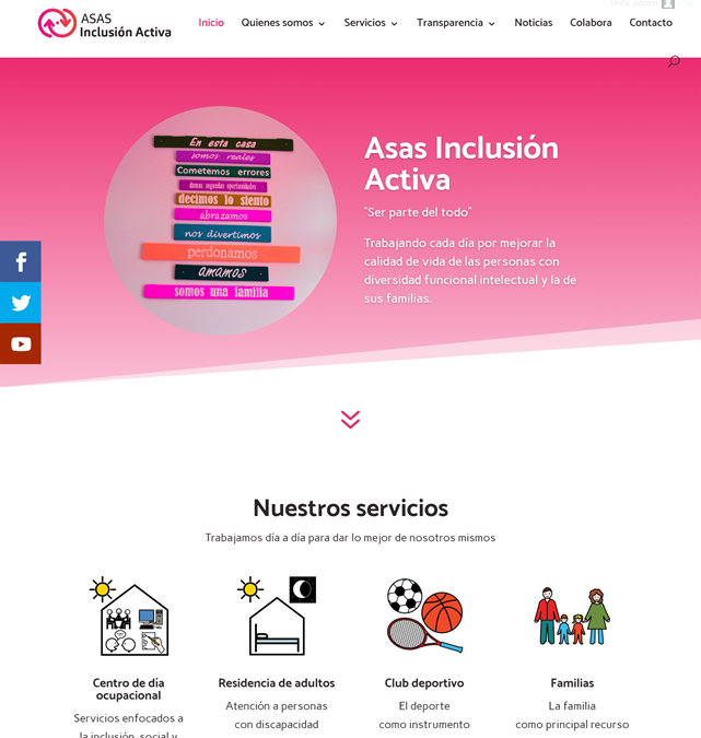 Fundación Ayesa diseña la nueva web de ASAS Inclusión Activa