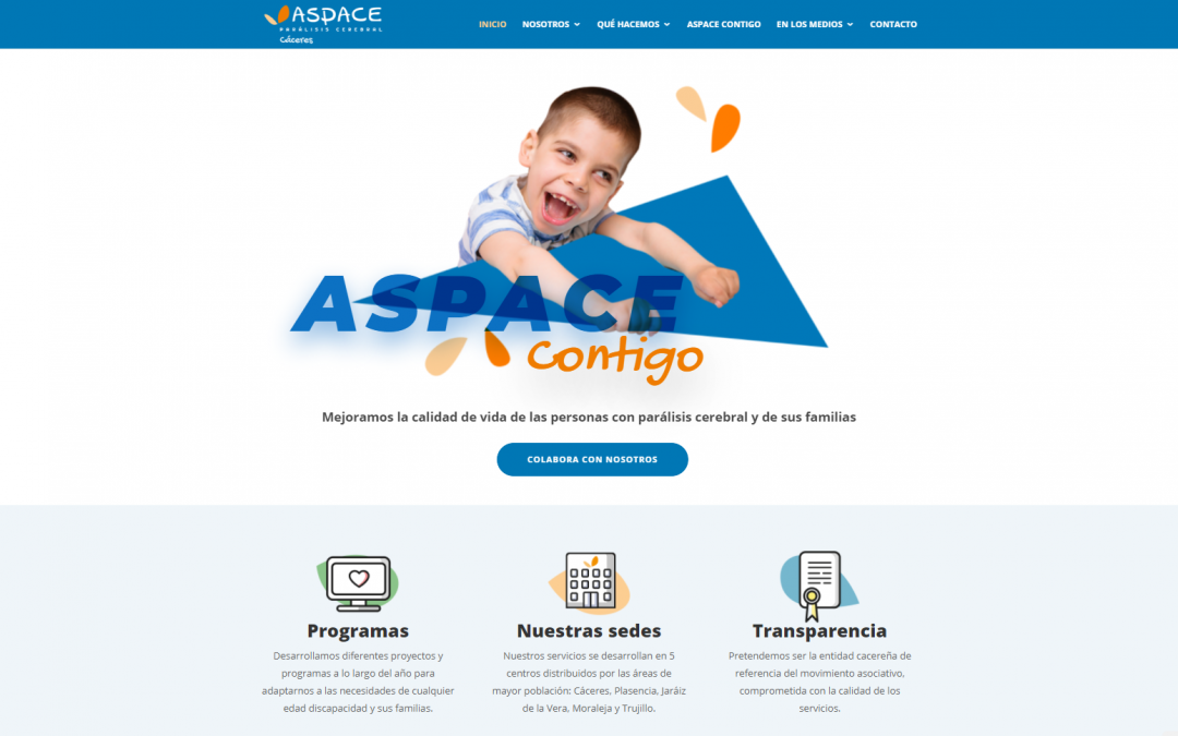 Fundación Ayesa ha desarrollado la nueva web corporativa de Aspace Cáceres